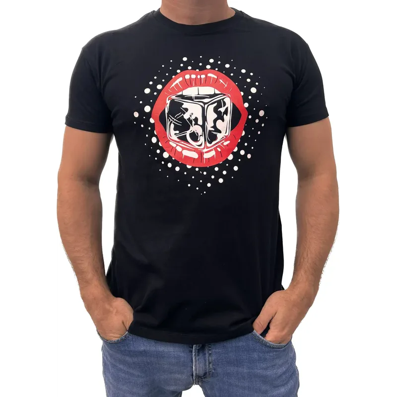 Pánské tričko erotický veletrh vzor rty