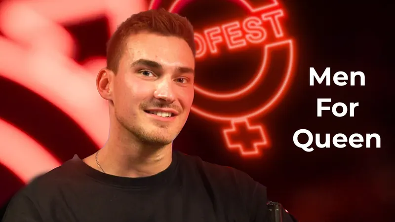 Obálka 10. dílu Erofest Podcastu — Men4Queen