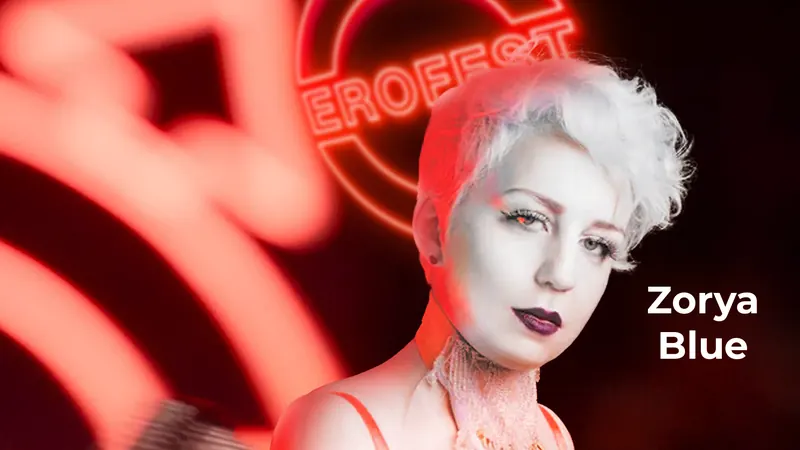 Obálka 2. dílu Erofest Podcastu — Zorya Blue