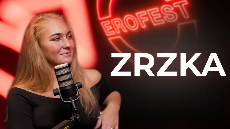 Obálka 20. dílu Erofest Podcastu — Představujeme Zrzku, naší holku z plakátu