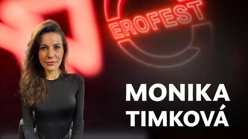 Obálka 40. dílu Erofest Podcastu — Monika Timková